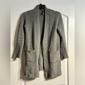 SKIMS Gray Open-Front Sweater